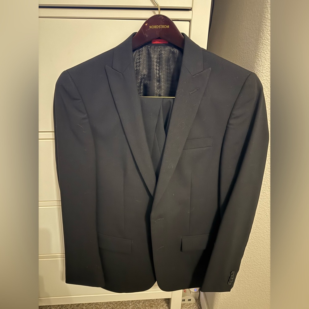 John Varvatos Black Men's Suit Jacket and Pants